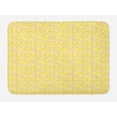 thumbnail image 1 of Yellow and White Bath Mat, Monochrome Interpretation of Ginkgo Nut Leaves, Plush Bathroom Decor Mat with Non Slip Backing, 29.5" X 17.5", Dark Yellow Pastel Yellow, by Ambesonne, 1 of 2