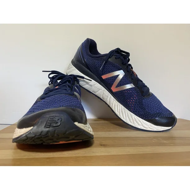 New Balance Mens Fresh Foam Vongo 2 Navy & Orange Running Athletic Shoes Sz 12 B