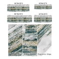 thumbnail image 3 of Kitchen Cafe Valance Curtain for Small Windows,Abstract Aesthetic Art Oil Painting Rod Pocket Valances Gold Green Gray Stripe Graffiti Window Treatment Panel for Living Room/Bedroom/Bathroom,42x18in, 3 of 9