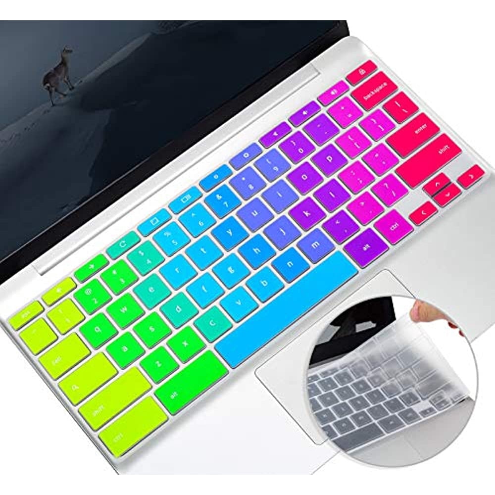 2 Pack HP Chromebook 14 Inch Keyboard Cover 2020, Silicone Keyboard