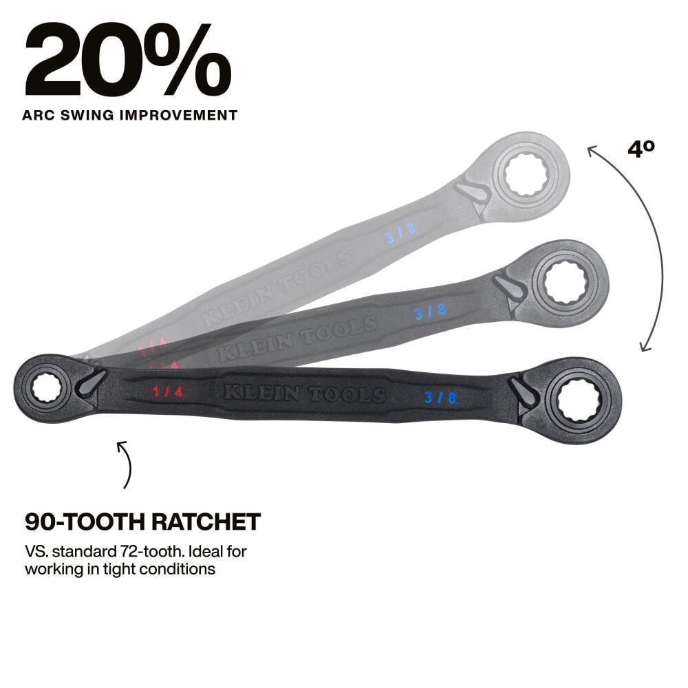 Klein Tools 4 In 1 Ratcheting Wrench Small