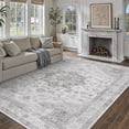 thumbnail image 4 of BERTHMEER 9'x12' Area Rugs for Living Room Rugs for Bedroom Gray Vintage Non Slip Washable Large Farmhouse Office Dining Room Oriental Traditional Distressed Carpets, 4 of 8
