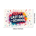 thumbnail image 7 of LUUFILx Happy Last Day of School Celebration Banner Background Splatter Print Backdrop Party Supplies Photography Props Colorful Decorations Festival, 7 of 7