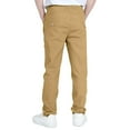 thumbnail image 4 of CPNG Boys' Slim Fit Stretch Elastic Waist Chino Pants Kids Straight Leg School Uniform Yonth Casual Pants(Khaki,8-9 Years), 4 of 7