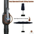 thumbnail image 3 of 15ft Large Patio Umbrellas with Base Included, Outdoor Double-Sided Rectangle Market Umbrella with Crank Handle, for Pool Lawn Garden, 3 of 8