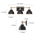 thumbnail image 6 of LNC 3-Light Bathroom Vanity Light,Modern Wall Light,Black&Champagne Gold, 6 of 6