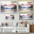 thumbnail image 4 of Designart "Foggy Majesty Pink and Grey Japan Mountains" Landscapes Framed Wall Art Decor - Traditional Pink Japan Bedroom Framed Canvas Wall Art, 4 of 6