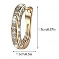 thumbnail image 4 of Chmadoxn 925 Hoop Earrings for Women Silver Women Hoop Earrings Set with GH Created Moissanite, 4 of 6