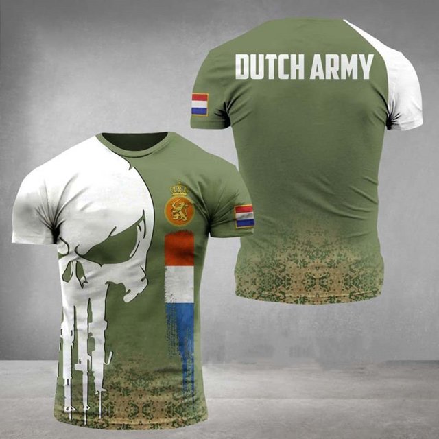 t-shirt à Imprimé Drapeau Français 3d, Procédé flexible, Style de Rue, Manches Courtes, Haut pour Homme