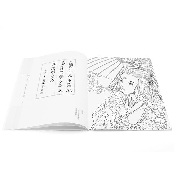 Coloring book for adults kids Chinese line drawing book ancient