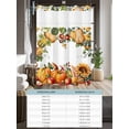 thumbnail image 6 of No Hook Cloth Fabric Shower Curtain with Snap in Liner, Fall Waterproof Shower Curtains Set with See Through Top Window, Thanksgiving Harvest Autumn Sunflower Pumpkin Bath Curtains Shower 54"x78", 6 of 6