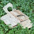 thumbnail image 5 of Casa de césped grande para conejos, cabaña de cama plegable escondida de césped natural hecha a mano con aberturas Casa de juegos para conejito Guinea Pig Chinchilla Ferret para jugar y dormir, 5 of 5