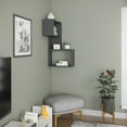 thumbnail image 2 of Ada Home Decor Furniture 18.5" 3 Tier Anthracite Wingate Modern Wall Shelf, 2 of 7