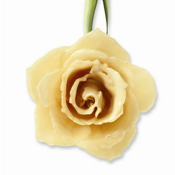 Lacquer Dipped Cream Decorative Rose