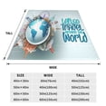 thumbnail image 3 of Honeii Let's go Travel Around the World Print Fleece Blanket - Throw Blanket for Bed, Sofa, Couch, Camping, and Travel , Microplush Ultra Soft Warm Blanket-80"x60", 3 of 7