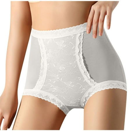 Ankola Panties for Women Underwear Breathable High Waist Lace Print Briefs Sexy Seamless Tummy Control Panty