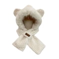 thumbnail image 3 of yuksok Hooded Scarf Ear Protection Winter Hat Scarf Set for Riding Outdoor Sports Khaki, 3 of 9