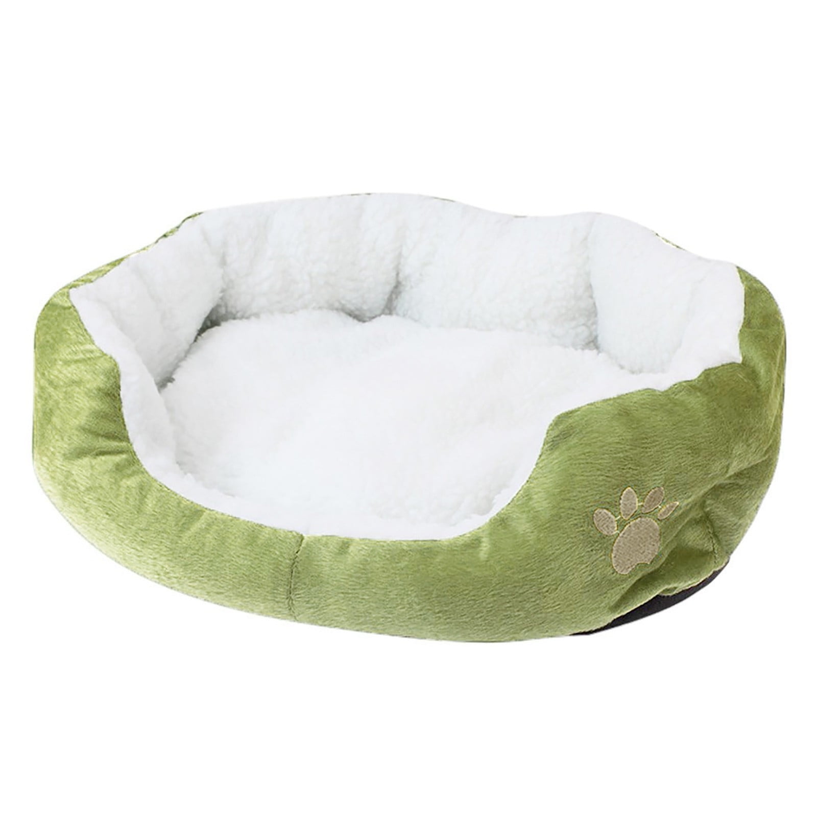 VANLOFE Plush Pet Beds for Cats Soft Big Plush Cushion Washable Cat Beds Self-Warming Sleeping Bed for Cats 50*40cm/19.7*15.7in Green