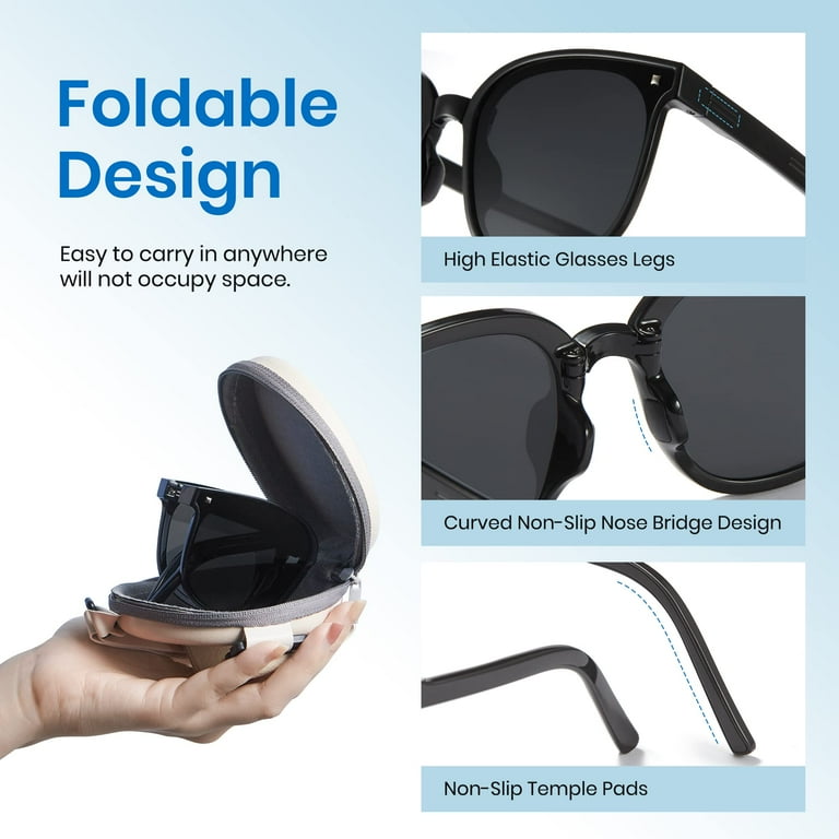 Unisex UV400 protection folding sunglasses Amazon.com: Foldies Newman Folding Sunglasses Polarized  main image 2