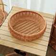 thumbnail image 4 of syligr Plastic Woven Storage Basket, 12x12x3 Inch Wicker Look Organizer Bin for Blankets, Laundry, Toys, Kitchen, Living Room, Sturdy, Easy Clean, Farmhouse Style Decor, 4 of 6