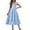 Light Blue, variant on Arshiner Girls Maxi Summer Short Flutter Sleeve Casual Dress with Pockets for 13-14 Years