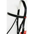 thumbnail image 3 of Horse English Padded Leather COB Riding Raised Adjustable Flash Bridle Reins 803127WHC, 3 of 4