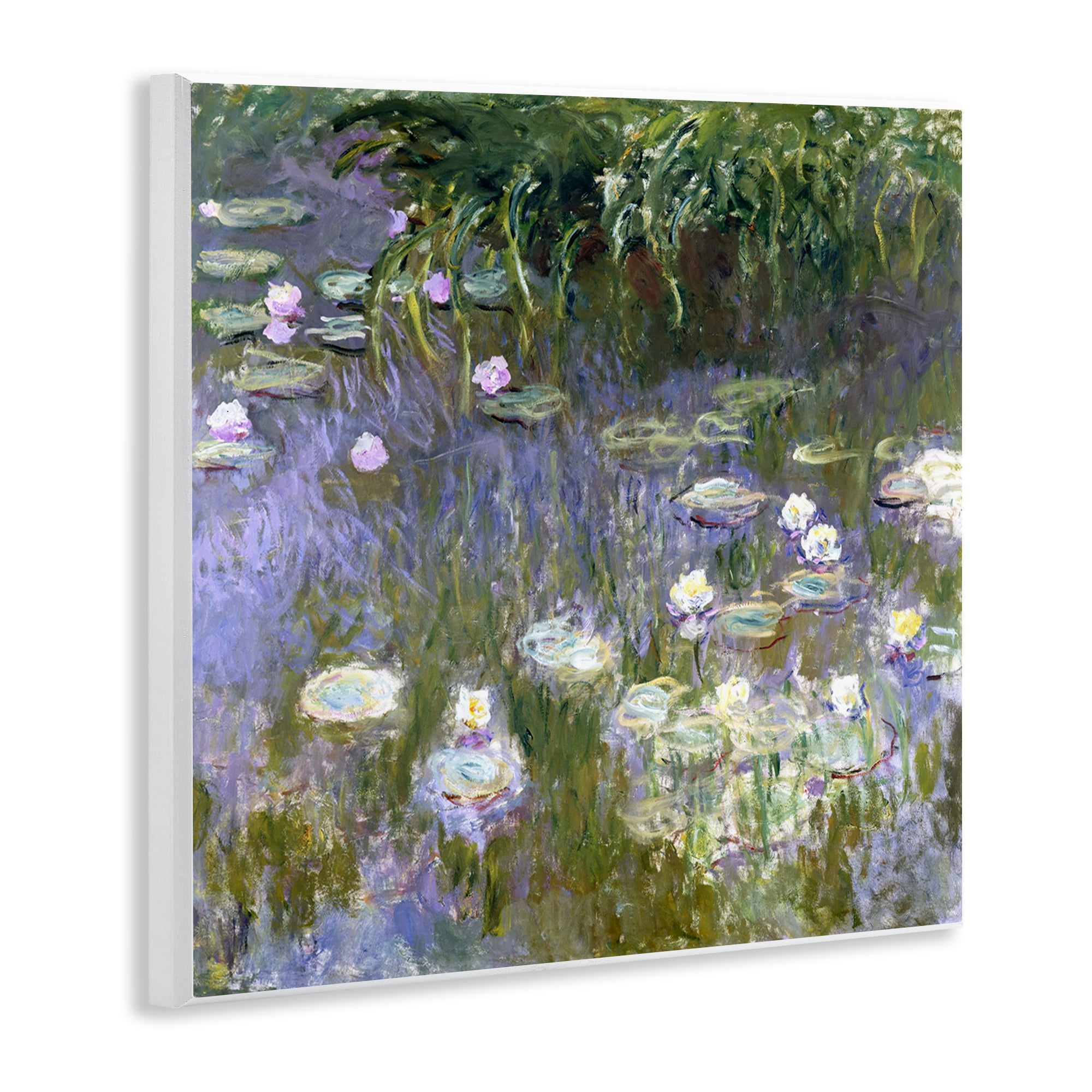 Stupell Industries Classic Monet White Water Lilies Landscape & Nature Painting Unframed Art Print Wall Art, 12 x 12