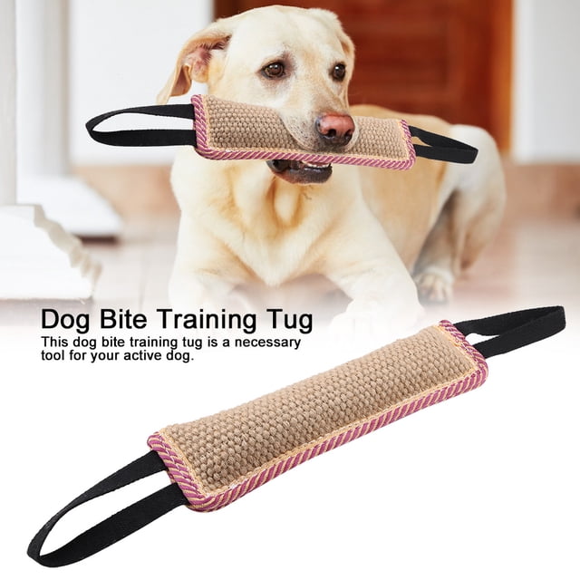 Durable Sackcloth Pet, Bite Training Rod Tug with Two Dog Tug Toy Dog Tear Handles