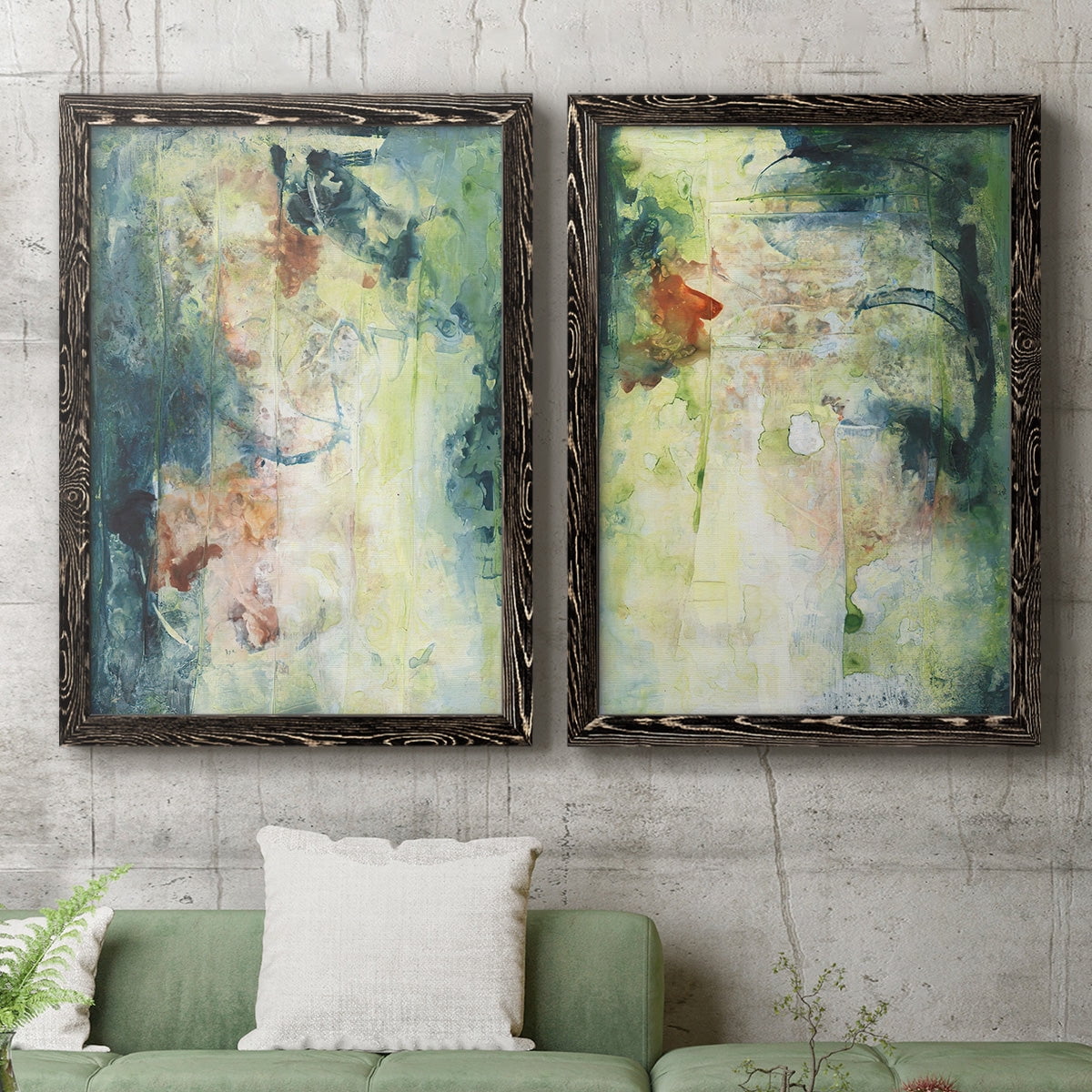 Nature's Elements I - Premium Framed Canvas 2 Piece Set - Ready to Hang