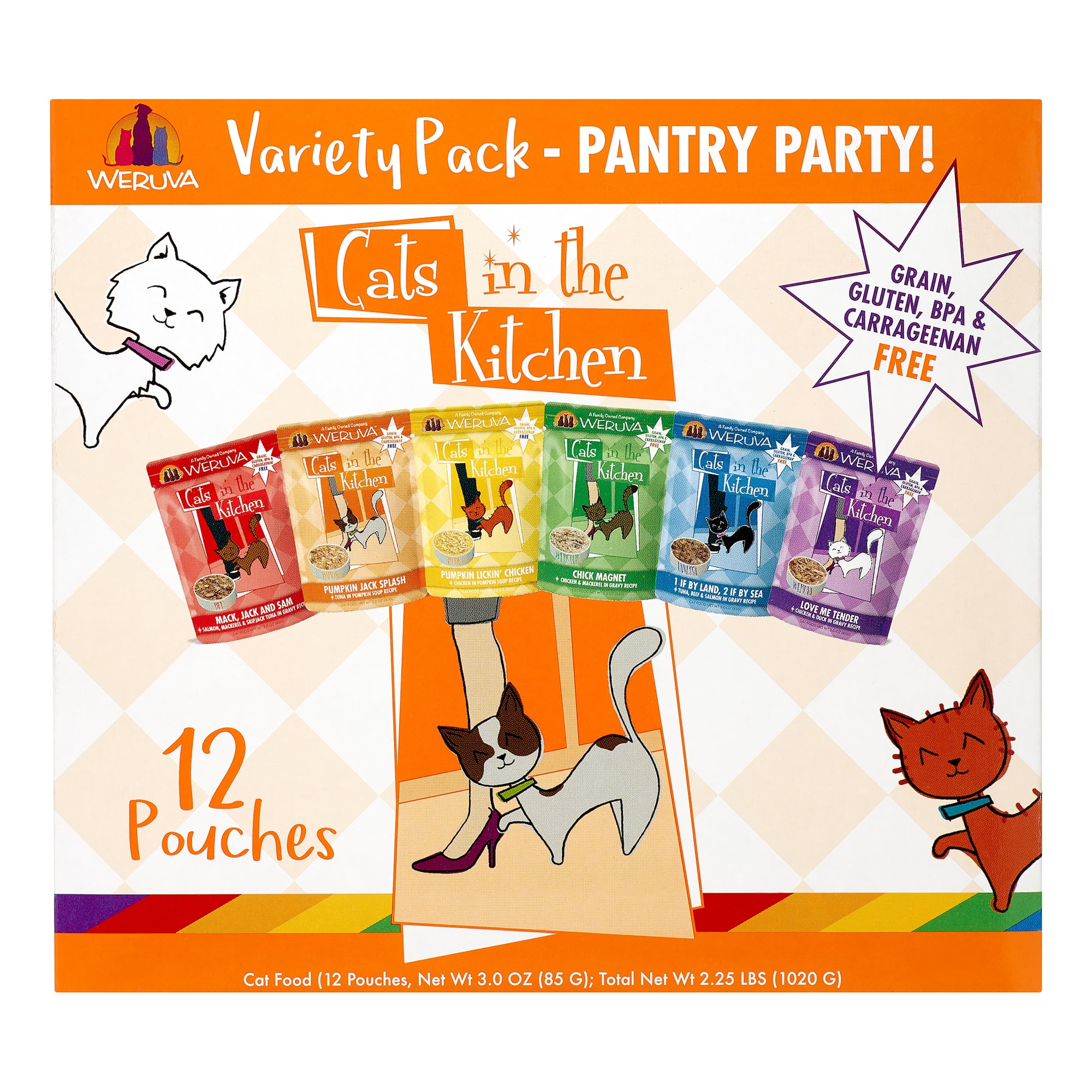 Weruva Cat Food Cats In The Kitchen Variety Pack Pouch [3 oz] (12 count)