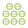 thumbnail image 1 of 8Pack Clips de camiseta de plástico, hebilla de anillo de bufanda redonda de resina brillante de 25mm (Verde), 1 of 7