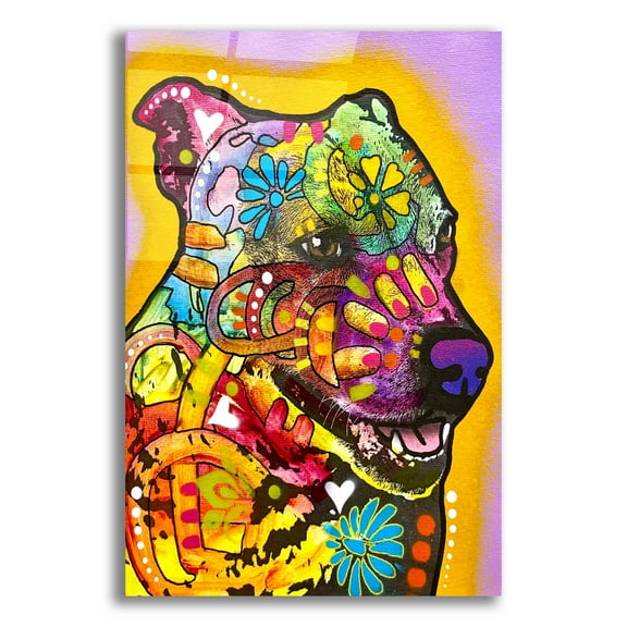 Epic Art 'Ready For Zoomies' by Dean Russo, Acrylic Glass Wall Art, 12"x16"