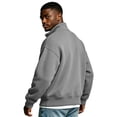 thumbnail image 6 of WIZUTIZ Men's Solid Color High Neck Zip Up Sweatshirt Long Sleeve Casual Pullover Top, 6 of 7