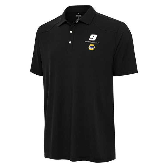 Men's Antigua Black Chase Elliott Western Polo