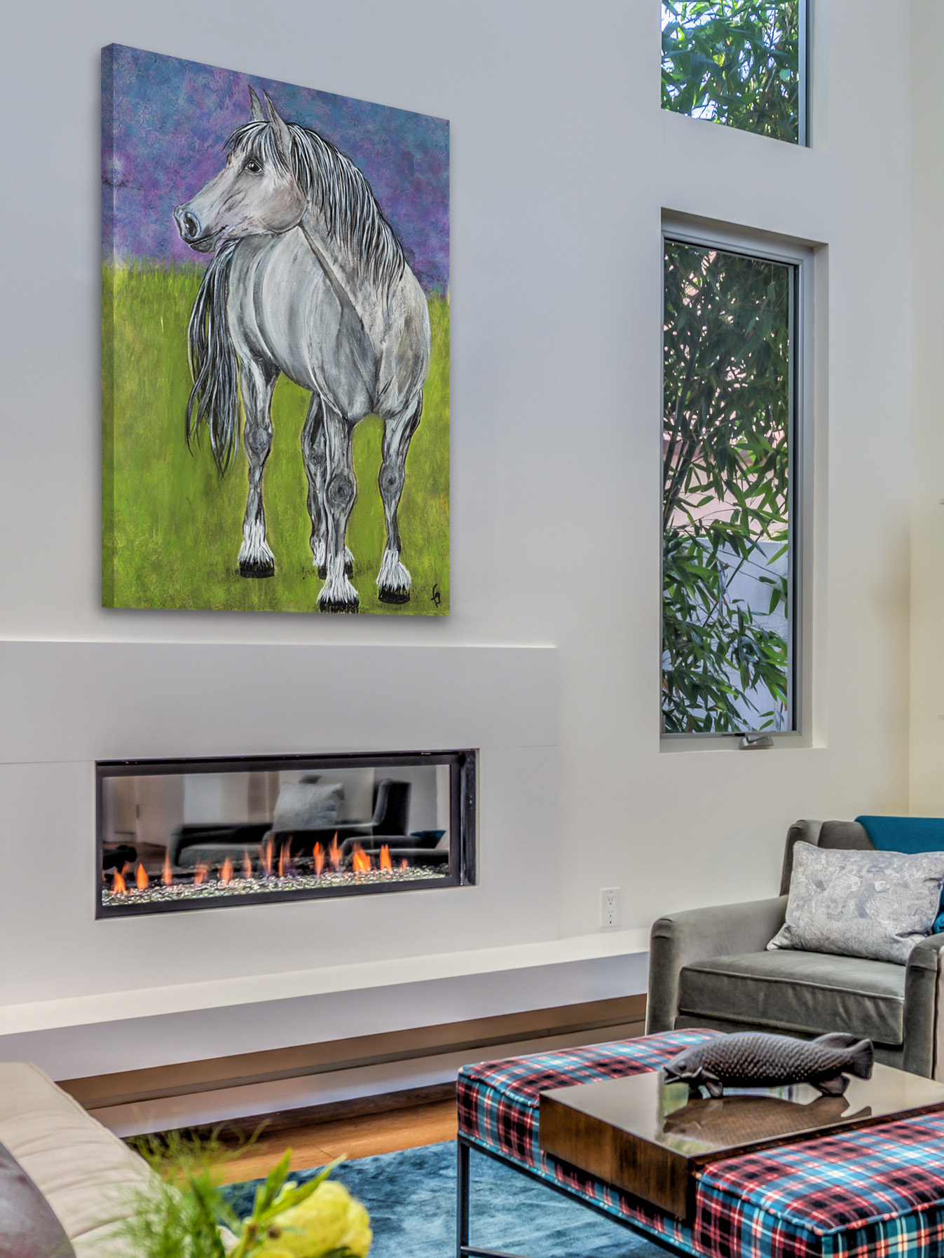 "Cyrus Belgium Horse" Painting Print on Wrapped Canvas