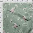 thumbnail image 3 of oneOone Cotton Poplin Twill Dusty Teal Green Fabric Rooster Cock Craft Projects Decor Fabric Printed By The Yard 56 Inch Wide, 3 of 4