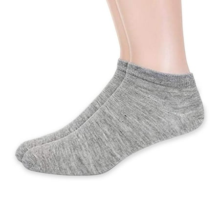 

FONTA 6 Pairs/lot Solid Casual Cotton Breathable Invisible Crew Socks (Grey)