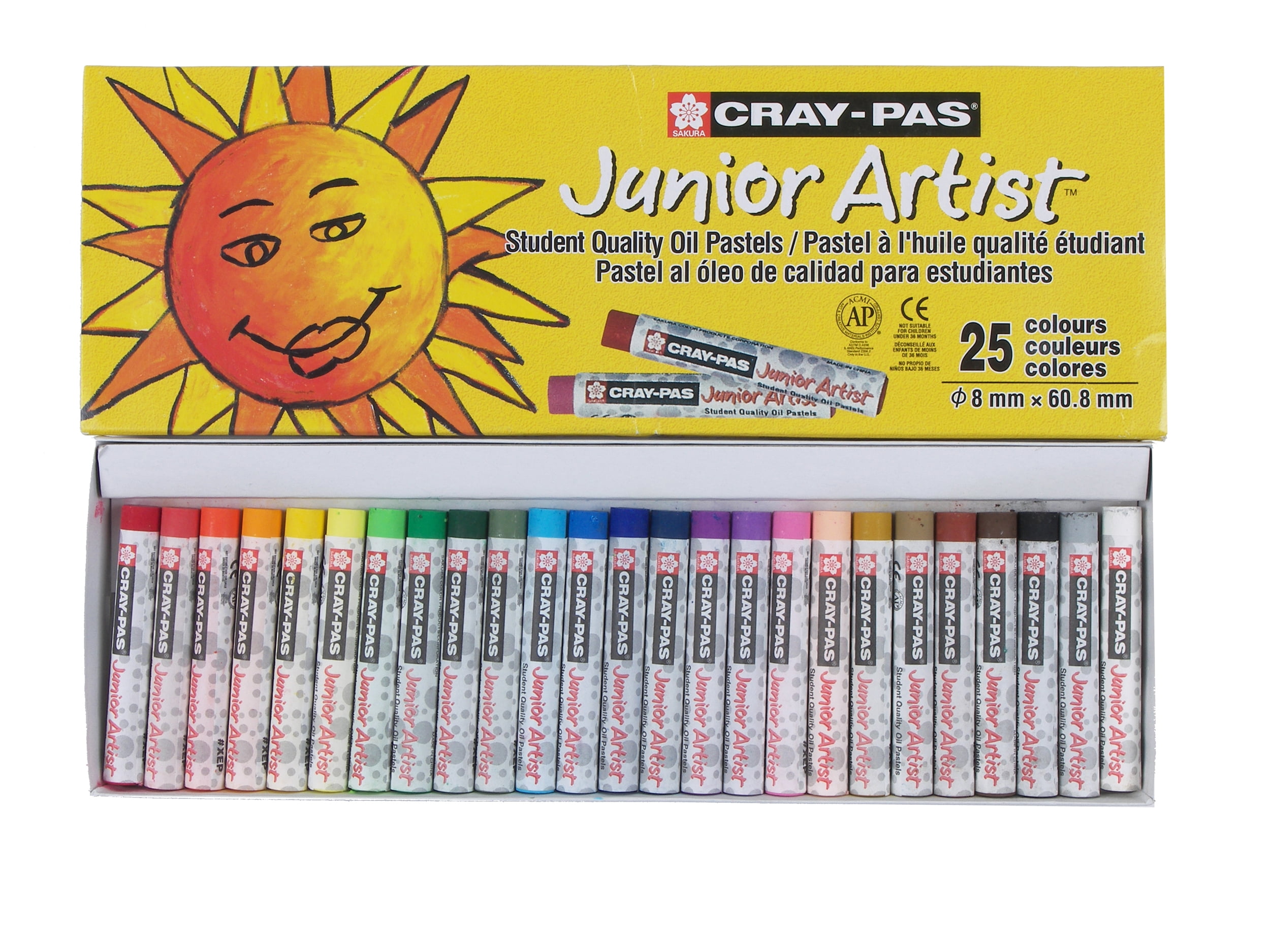 Faber-Castell  12 Wax Crayons  Assorted Shades   Oil Pastels  57 mm each 