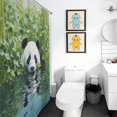 thumbnail image 5 of Funny Cute Panda Shower Curtain Fabric Bathroom Decor with Hooks, 5 of 8