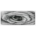 thumbnail image 1 of Flower Kitchen Mat, Retro Romantic Rose Petal with Rain Water Drops Valentines Love Picture, Plush Decorative Kitchen Mat with Non Slip Backing, 47" X 19", Black and White, by Ambesonne, 1 of 1