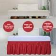 thumbnail image 2 of Easy-Going Wrap Around Ruffled Bed Skirt 14 Inch for Queen, King Size Beds, Red, 2 of 7
