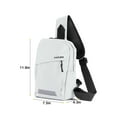 thumbnail image 3 of Deago Crossbody Sling Bag for Men Women Casual Shoulder Backpack Chest Bag for Hiking Travel with Reflective Strip (White), 3 of 9