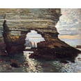 thumbnail image 2 of Monet, Claude 14x12 Gold Ornate Wood Framed with Double Matting Museum Art Print Titled - Cliff At Etretat, 2 of 4