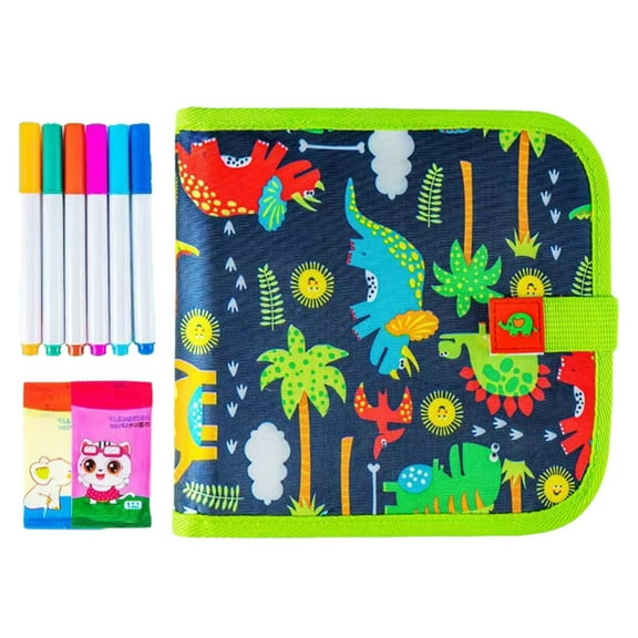 Portable Erasable Doodle Drawing Book, Reusable Erasable Doodle Book Set With Watercolor Pencils, Drawing , No Stress, No Mess 10ml