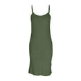 thumbnail image 2 of HVOBTTY Womens Causal Pullover Nightdress, Nightgowns for Women, Women's Casual Soft Solid Color Breathable Adjustable Strap Short Nightgown Pajama Dress Green, M, 2 of 4