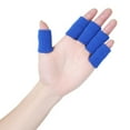 thumbnail image 3 of Qarigey 10 piezas de funda protectora para la yema del dedo, fundas protectoras de compresión para absorción de impactos para hacer ejercicio deportivo Suministros de ortodoncia Negro Qarigey CE015206-01, 3 of 6