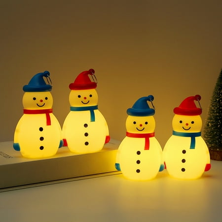 

Yanerim Christmas Snowman Night Light Battery Operated Hanging LED Snowman Lamp for Home Festive Decorations