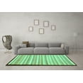 thumbnail image 3 of Ahgly Company Machine Washable Indoor Rectangle Abstract Turquoise Blue Modern Area Rugs, 5' x 8', 3 of 4