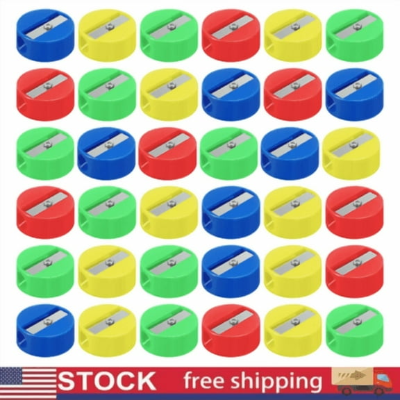 200 Pcs Pencil Sharpeners, Mini Round Manual Sharpeners Pocket Pencil Sharpener