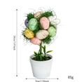 thumbnail image 3 of CoreLiving Easter Decorations for Home Farmhouse Spring Centerpiece with Artificial Floral Arrangement Tulips and Eggs in Vintage Container for Dining Table Mantel Decor, 3 of 5